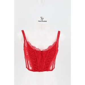 Victoria's Secret Women's Size Medium Dream Angels Red Boned Corset